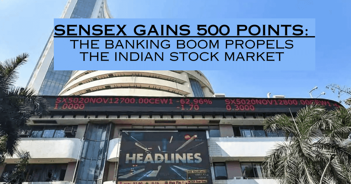 Sensex gains 500 points