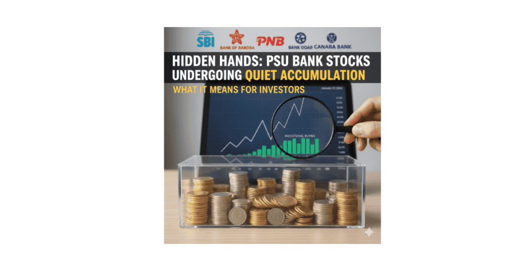 PSU Bank Stocks Showing Hidden Institutional Buying — What It Means for Investors